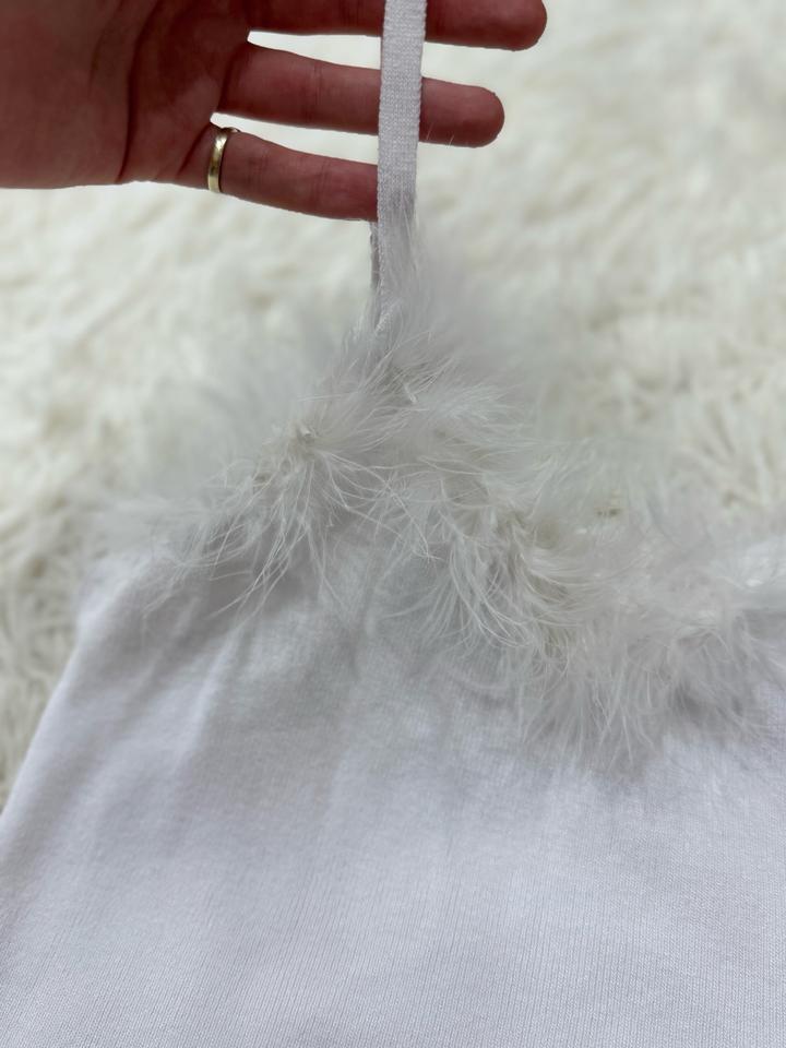 Майка топ с перьями