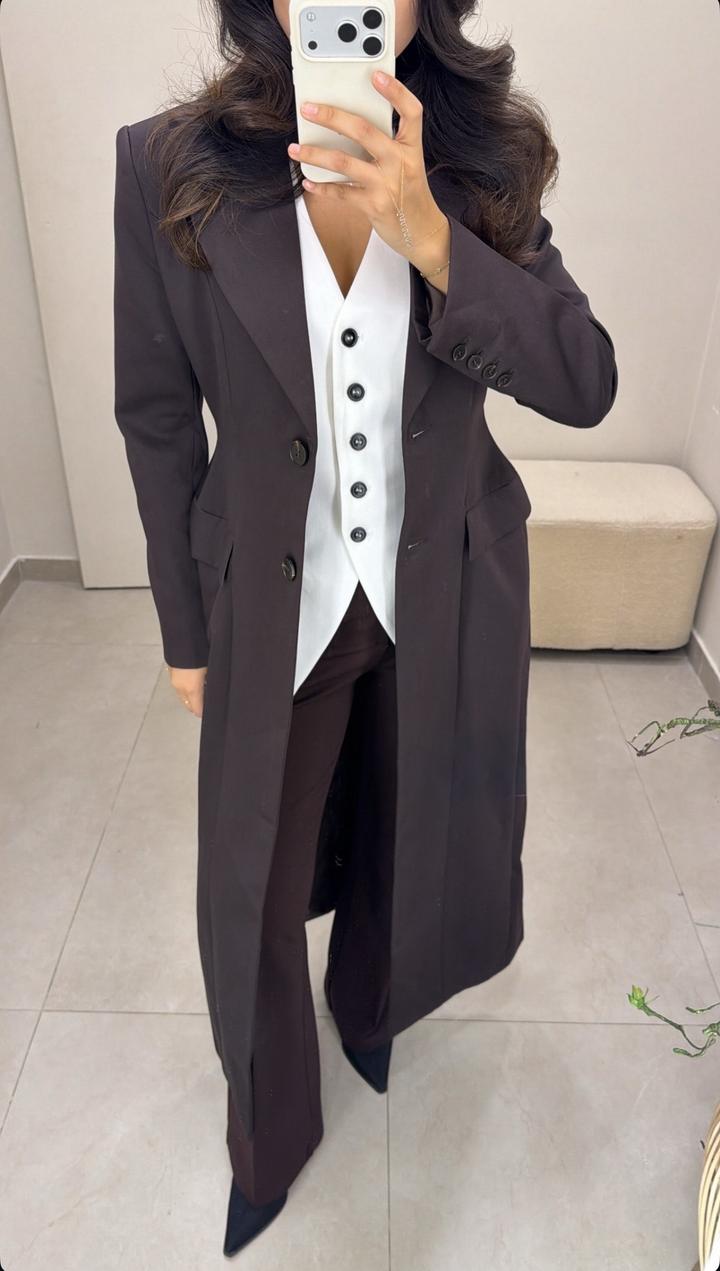 Пальто в цвете шоколад s