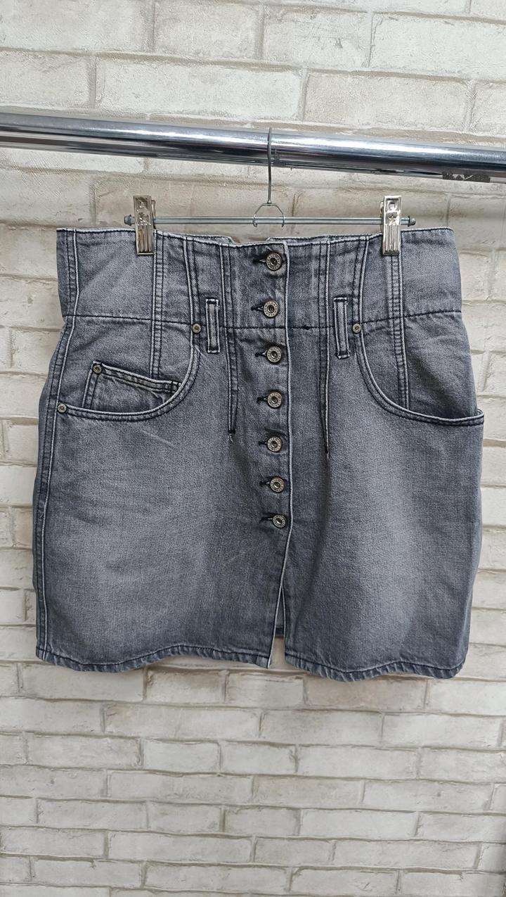 Юбка джинсовая на пуговицах с карманами