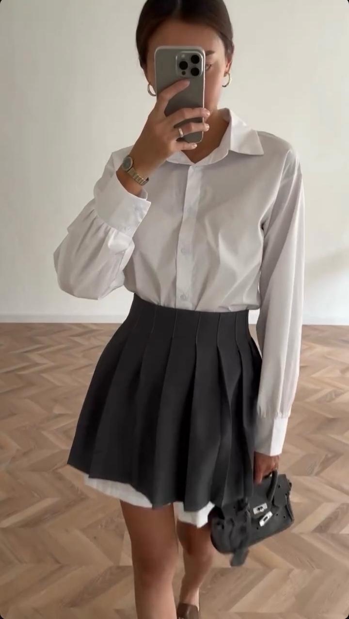 Рубашка с баской (платье)