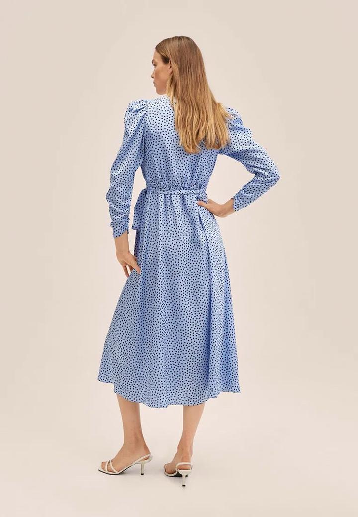 Платье манго в горошек