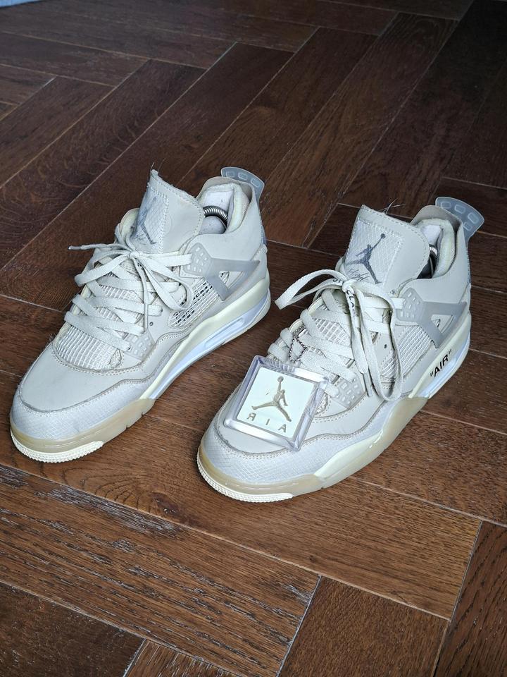 Nike Air Jordan 4 Off-White "Sail" (Реплика), размер 42