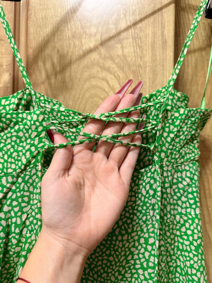 Зелёное летнее платье Zara