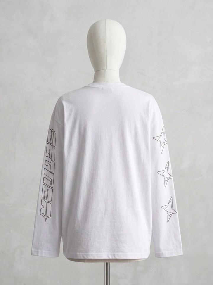 Белый лонгслив oversize