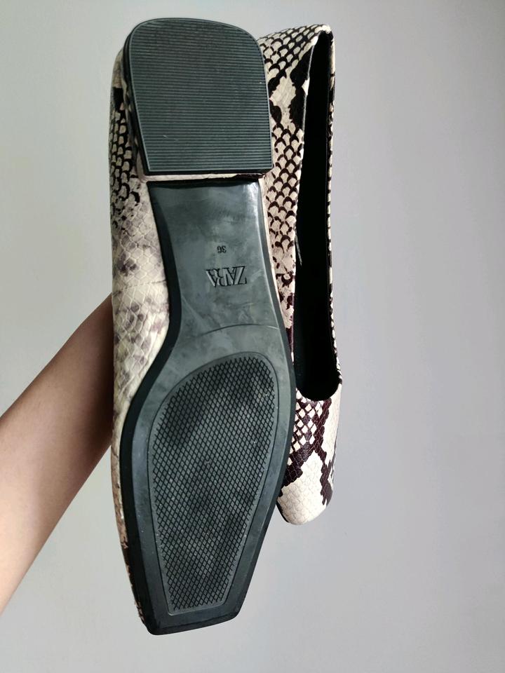 КОЖАНЫЕ БАЛЕТКИ ЗМЕИНЫЙ УЗОР