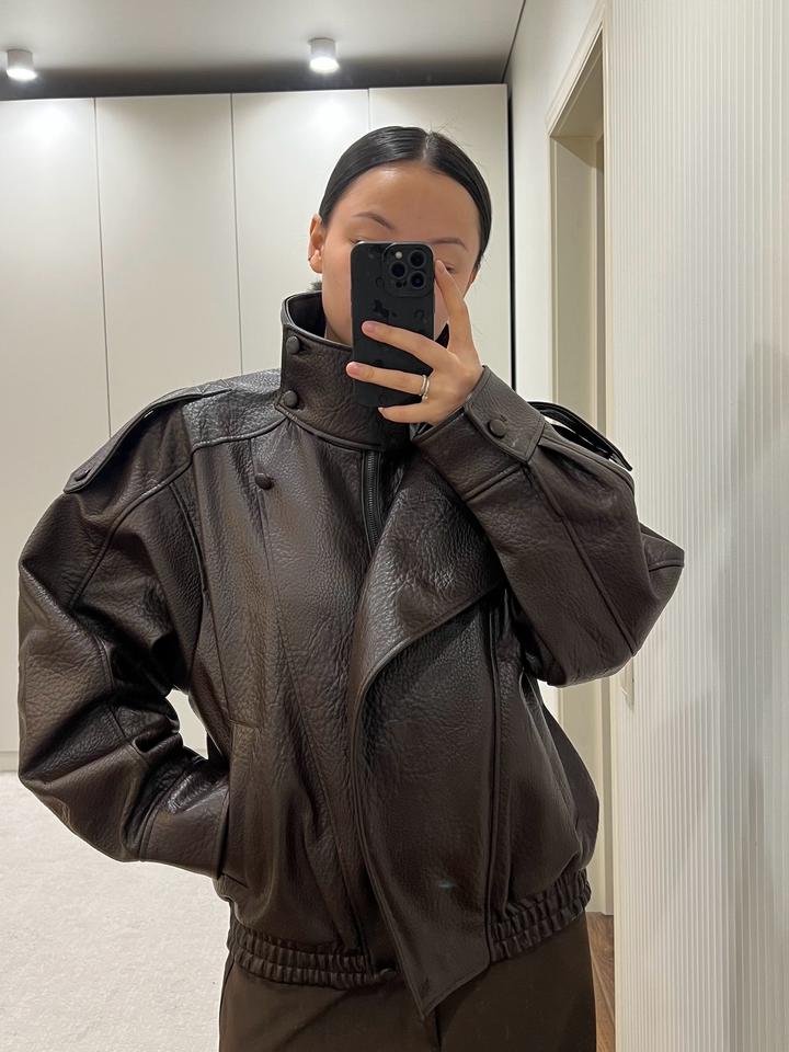 Кожаная куртка Zara