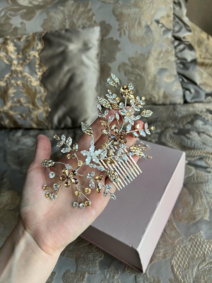 Свадебные гребни на волосы Swarovski