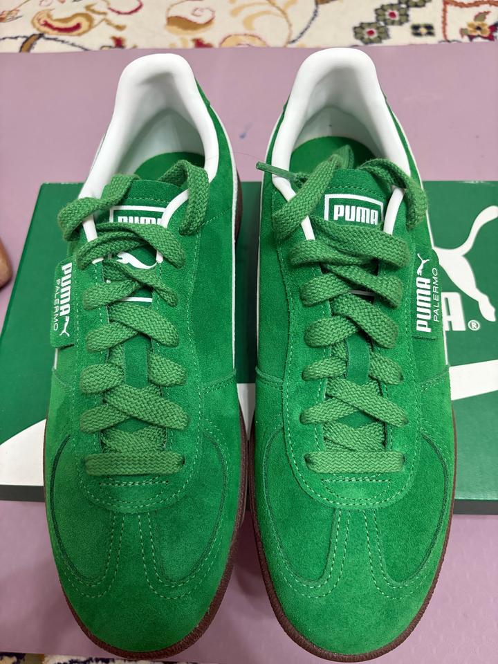 Зеленые кеды кроссовки модель PUMA Palermo