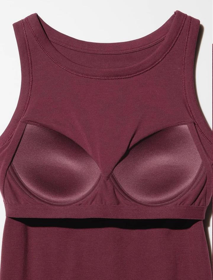 Топ бра Uniqlo в рубчик