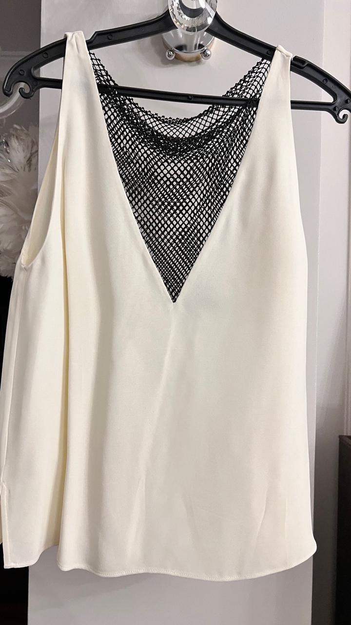 Massimo dutti топ с камнями
