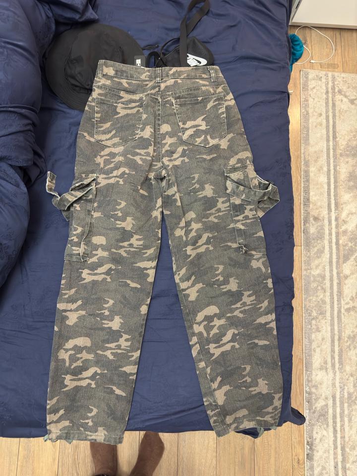 Джинсы камуфляж милитари ( размер в фото смотрите - сетка)