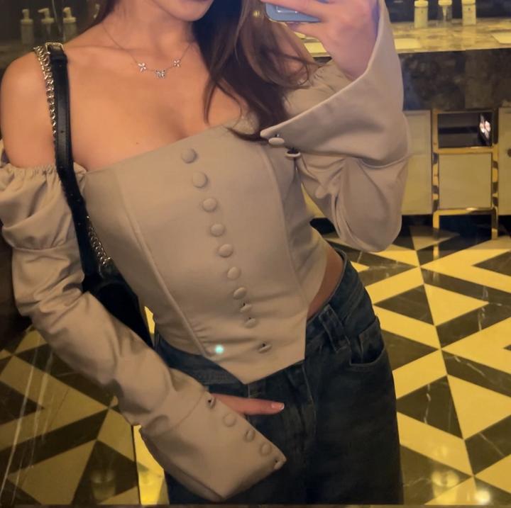 корсетная блуза S