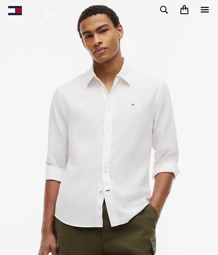 Tommy Hilfiger мужская льняная рубашка