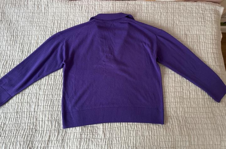 Фиолетовый свитер поло Massimo Dutti