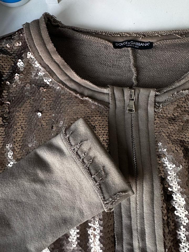 Оригинальное зип-худи Dolce & Gabbana с пайетками (Размер IT 38 / XS)
