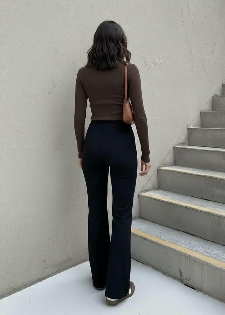 Черные клеш утепленные