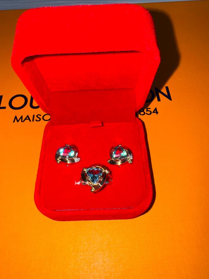 Комплект кольцо и серьги