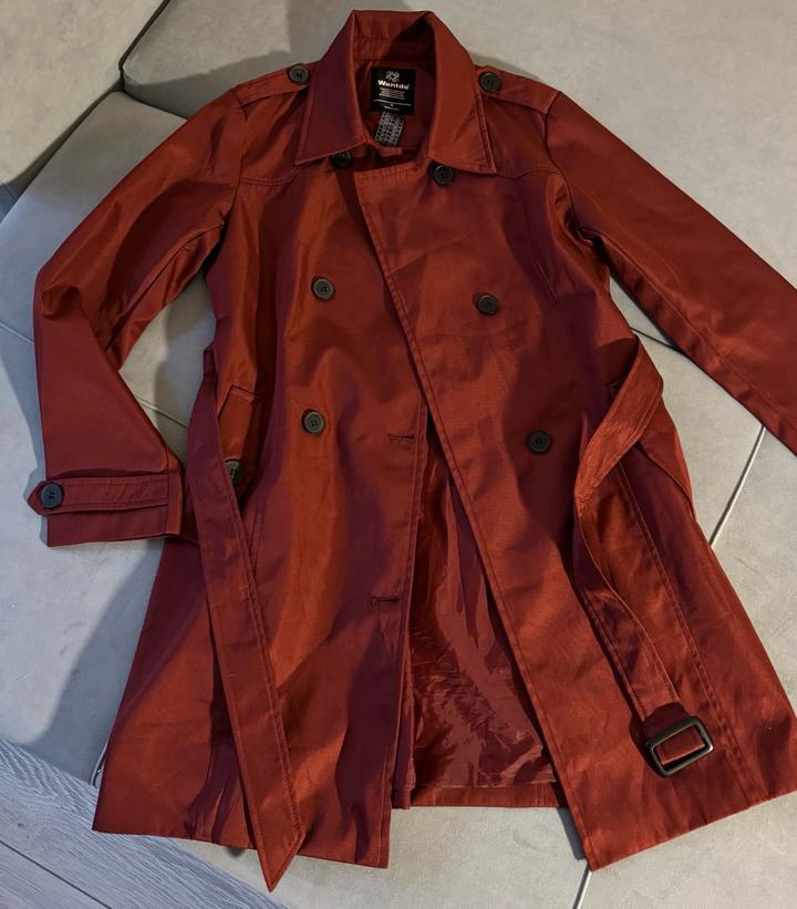 Тренч винный m размер