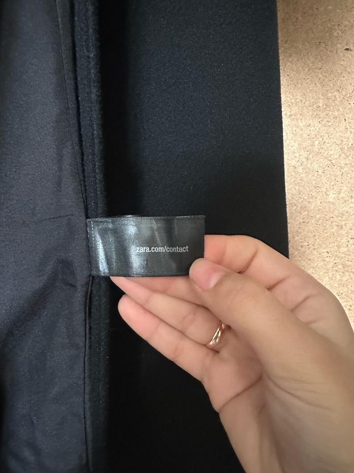 Черное пальто Zara,оверсайз