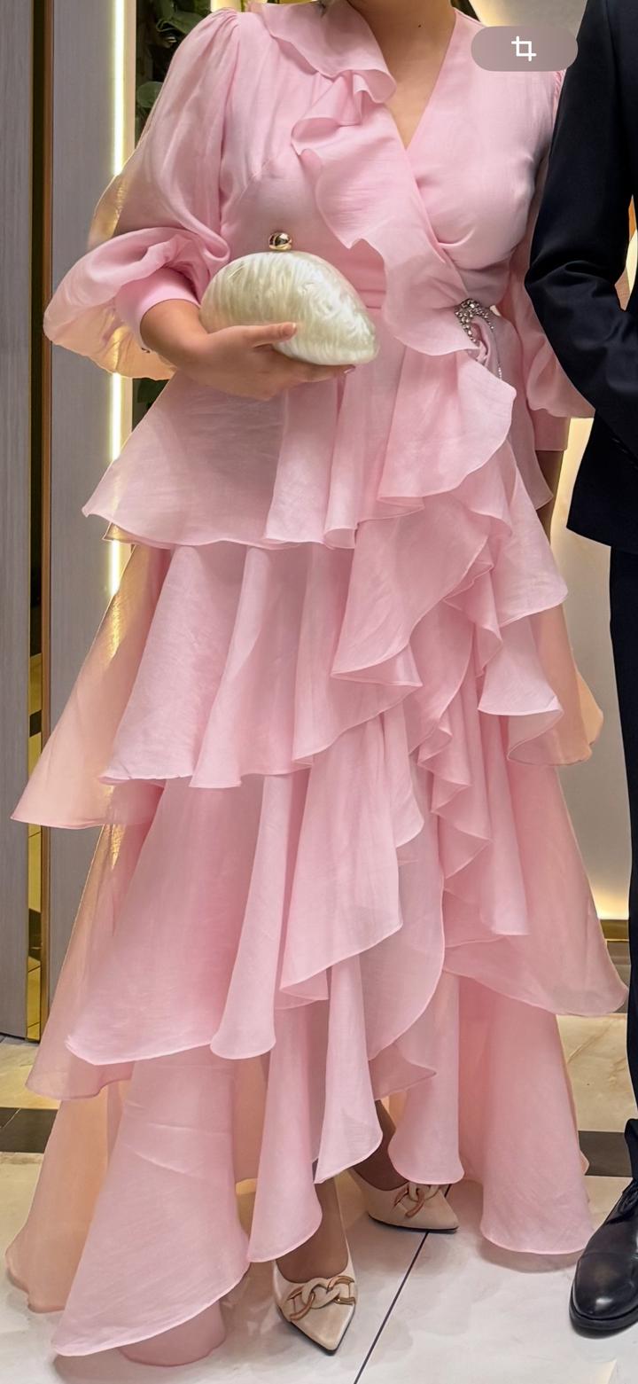 Платье вечернее розовое