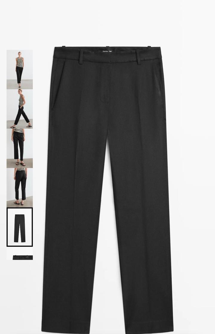 Брюки прямого кроя massimo dutti