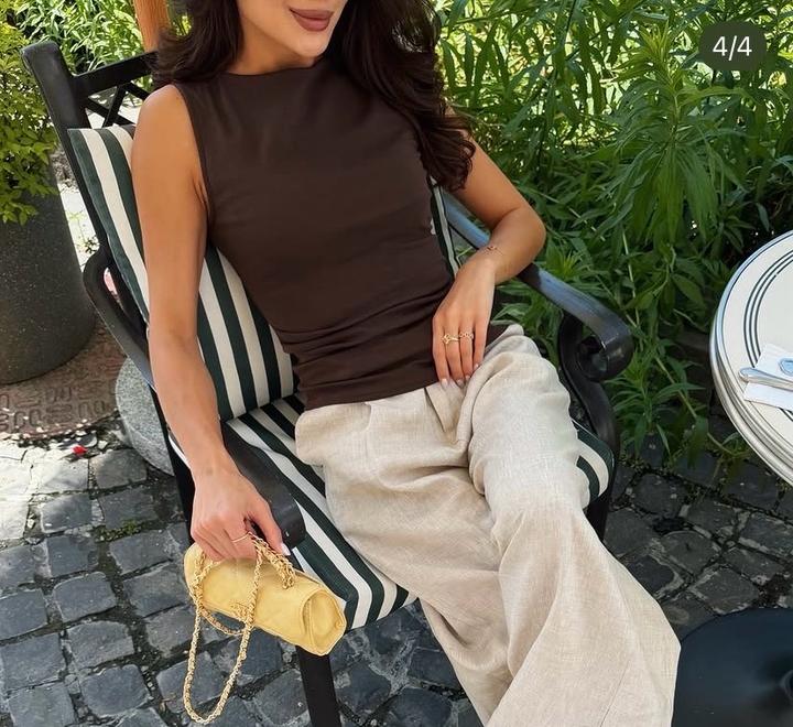 Коричневая майка Zara