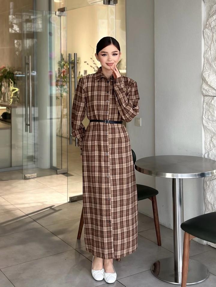 Платье- рубашка клетка