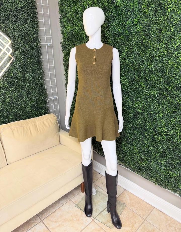 ZARA платье оливкого цвета