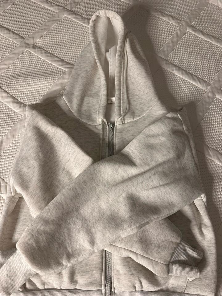 белая зип худи