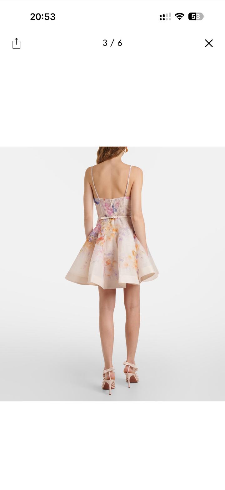 Zimmermann Crush платье из льна и шелка