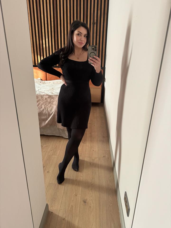 Платье черное трикотаж