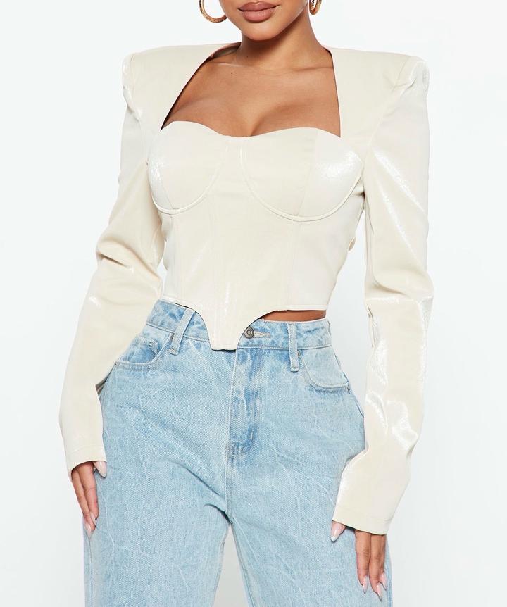 Корсет с тиснением под крокодила Fashion Nova