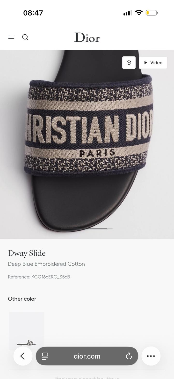 Шлепанцы Dior