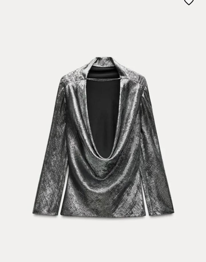 ТОП ИЗ ТКАНИ C МЕТАЛЛИЧЕСКИМ БЛЕСКОМ — ZWCOLLECTION