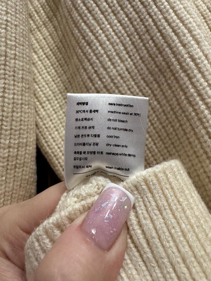 Вязаный кардиган на замке, корейский бренд WITH ALL, размер L-XL