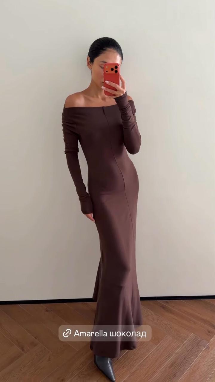 Коричневое платье Nora