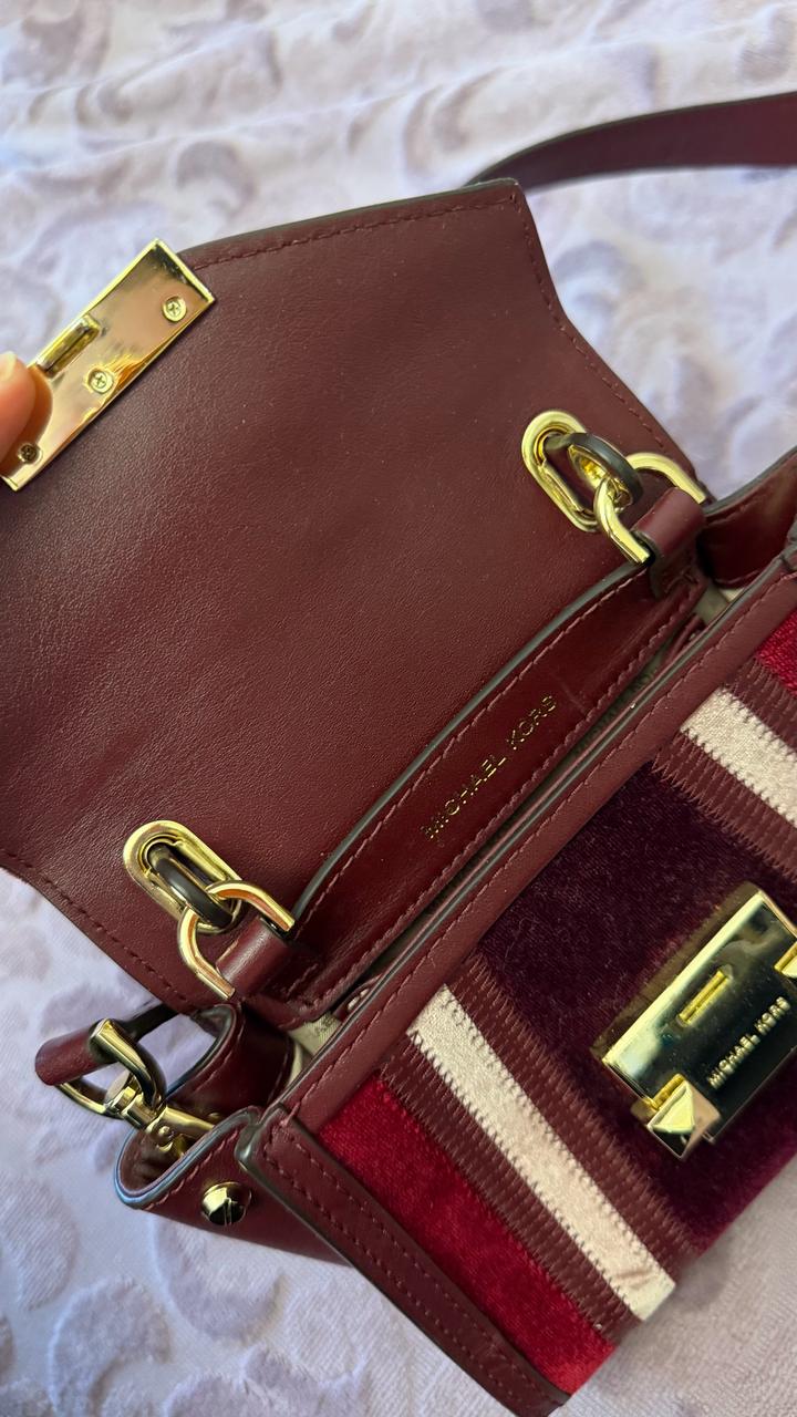 Бордовая сумка мини Michael Kors