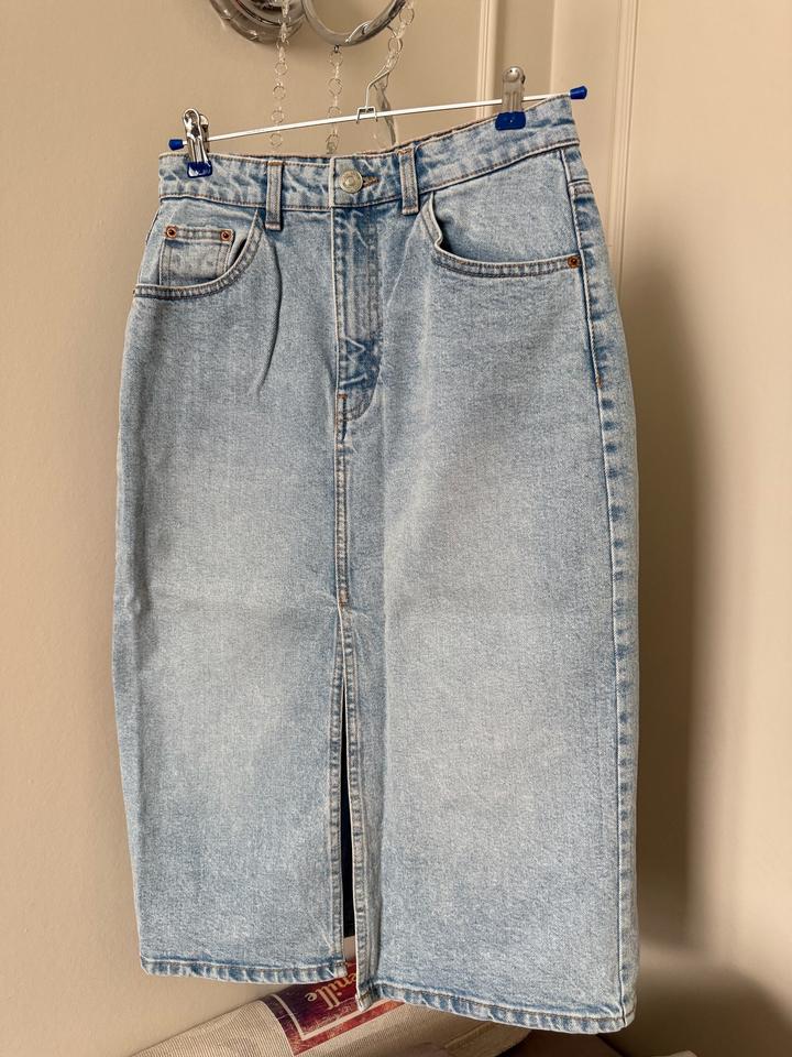 Юбка миди из денима Zara