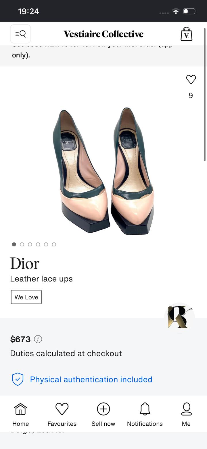Каблуки кожаные Christian Dior