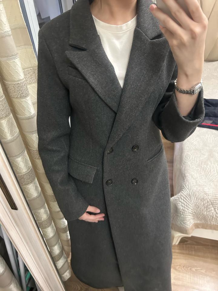 Приталенный серые пальто