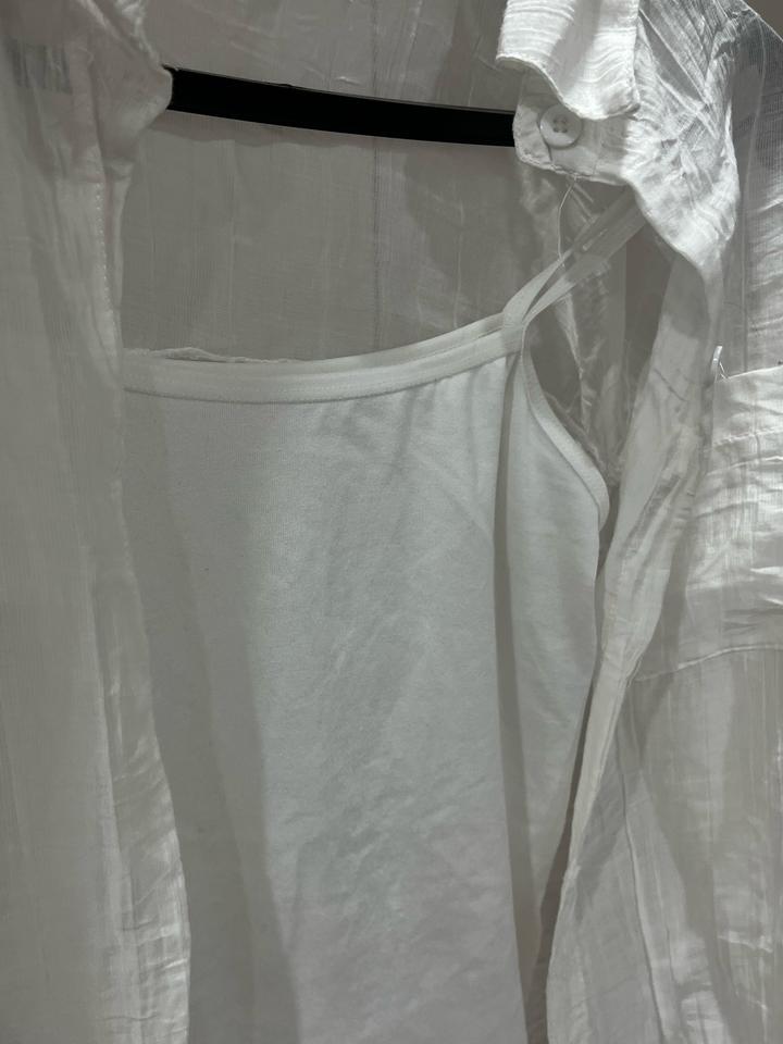 Комплект льняная рубашка +топик