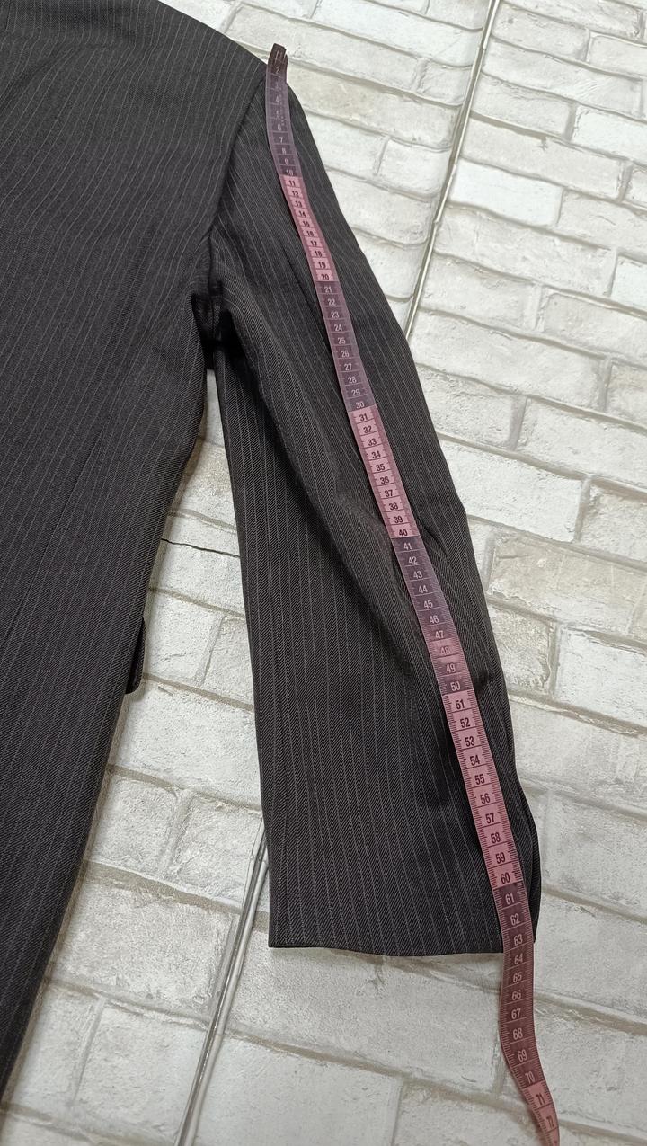 Винтаж Коричневый в клетку мужской пиджак