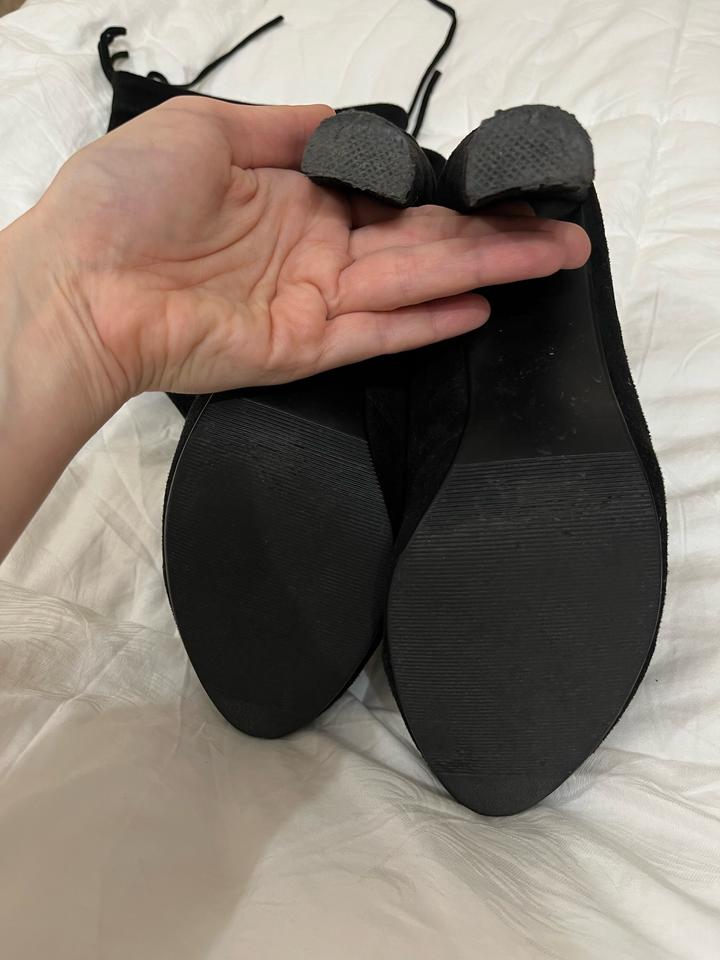 Замшевые ботфорты-чулки 37р.