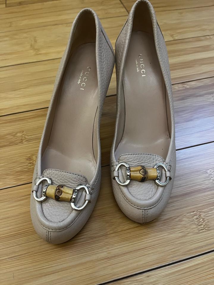 Gucci туфли бежевые