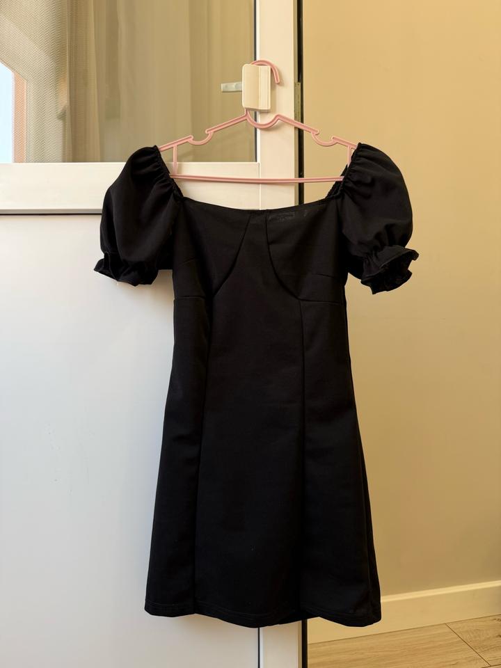 Мини черное платье, xs-s