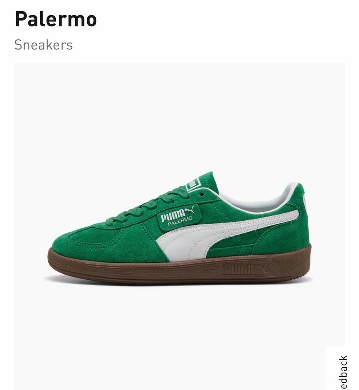 Зеленые кеды кроссовки модель PUMA Palermo