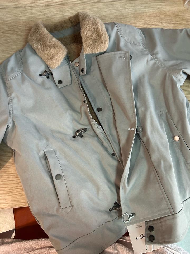 Серая юнисекс куртка демисезон (весна/осень) в винтажном стиле