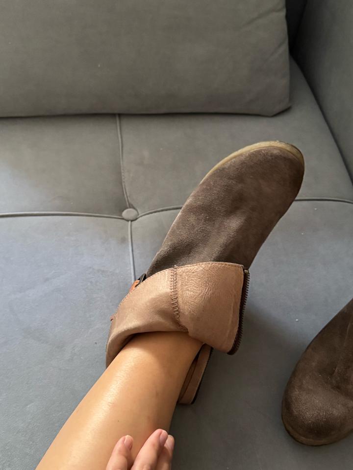 Полусапоги из натуральной замши