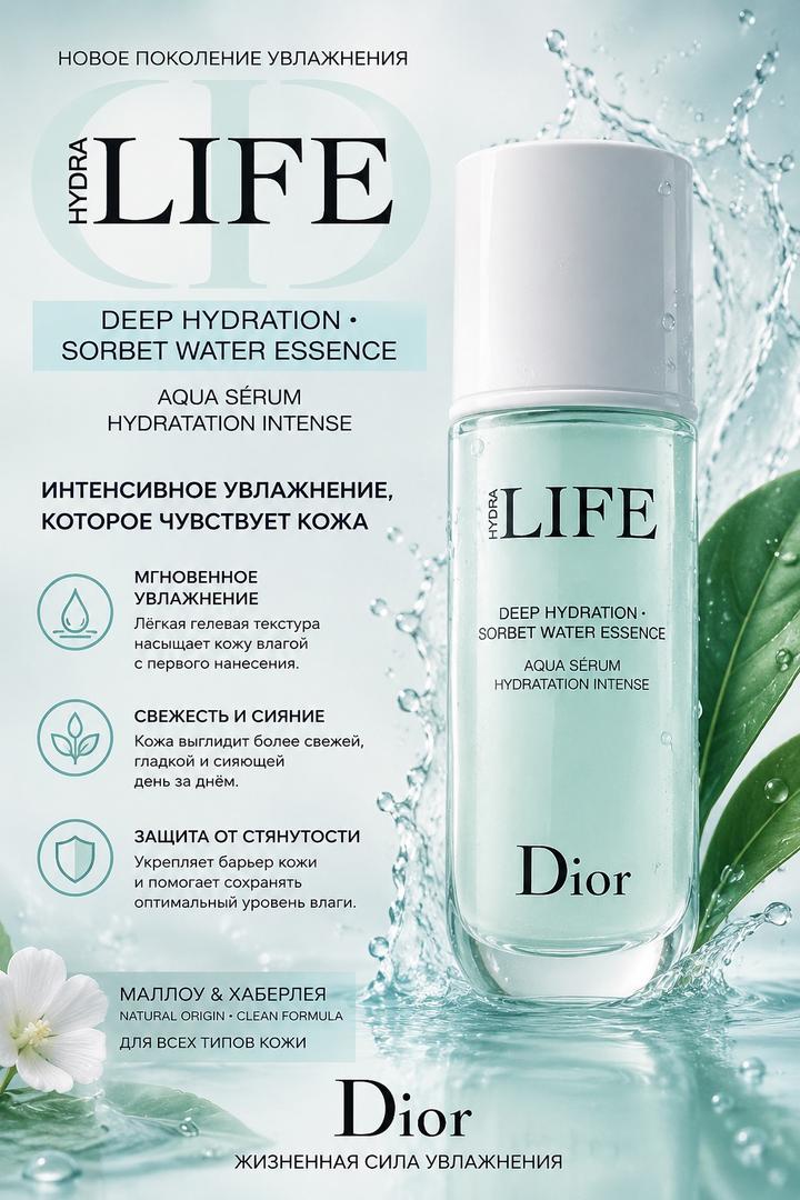 dior hydra life увлажняющая сыворотка