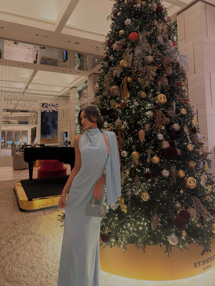 Платье голубое